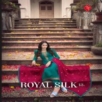 Tanishk Fashion Royal Silk Vol-13 wholesale French Crape Work Salwar Kameez
