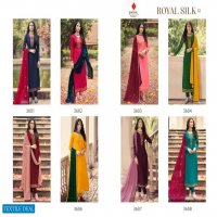 Tanishk Fashion Royal Silk Vol-13 wholesale French Crape Work Salwar Kameez