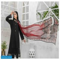 Tawakkal Saiqa Lawn Schiffli Embroidered Fancy Dupatta Pakistani Suits