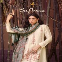 AIQA Safinaz Wholesale Pure Bembrg Russian Art Silk With Work Salwar Suits