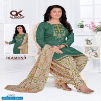 Al Karam Diamond Wholesale Self Work Dress Material