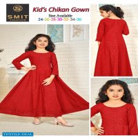 Poonam Kids Chikan Gown Wholesale Kids Gown Catalogs