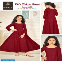 Poonam Kids Chikan Gown Wholesale Kids Gown Catalogs