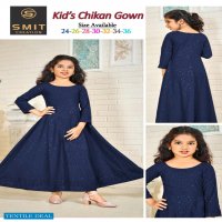 Poonam Kids Chikan Gown Wholesale Kids Gown Catalogs