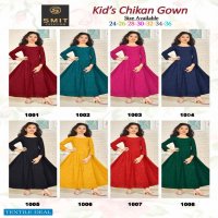 Poonam Kids Chikan Gown Wholesale Kids Gown Catalogs