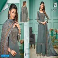 Alok Amber Wholesale Pure Viscose Reyon With Work Dress Material