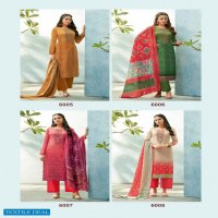 Suryajyoti Shaded Vol-6 Wholesale Satin Cotton With Neck Work Dress Material