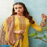 Suryajyoti Shaded Vol-6 Wholesale Satin Cotton With Neck Work Dress Material