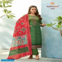 Suryajyoti Shaded Vol-6 Wholesale Satin Cotton With Neck Work Dress Material