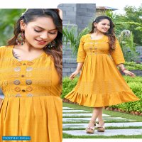 GULISTAN BY SMYLEE RAYON WORK DESIGNER GOWN KURTIS