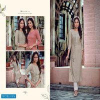 Kalaroop Jaggi Wholesale Fancy Reyon With Work Long Kurtis