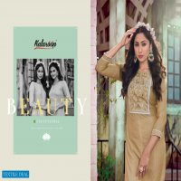 Kalaroop Jaggi Wholesale Fancy Reyon With Work Long Kurtis
