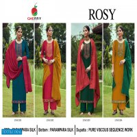 CHERRY PRESENT ROSY SILK DESIGNER FANCY SALWAR KAMEEZ