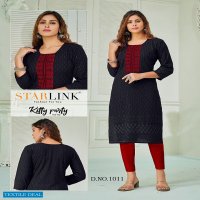 Starlink Kitty Party Vol-2 Wholesale Reyon With Schiffli Work And Embroidery Kurtis