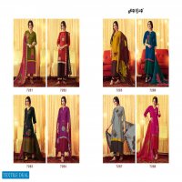 Jay Vijay Munira Wholesale Pure Bemberg Tusser Silk With Hand Work Salwar Suits