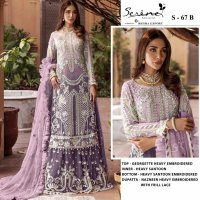 SERINE MEGHA EXPORTS S-67 GEORGETTE EMBROIDERY PAKISTANI SALWAR KAMEEZ