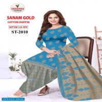 Vandana Sanam Gold Wholesale Cotton Dupatta Dress Material