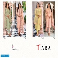 Eba Tiara Wholesale Foux Georgette And Chinon With Work Readymade Straight Salwar Suits