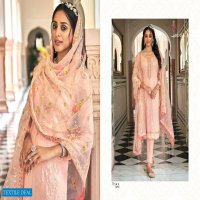 Eba Tiara Wholesale Foux Georgette And Chinon With Work Readymade Straight Salwar Suits