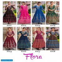 BANWERY FLORA RAYON FOIL PRINT BIG SIZE FLAIR GOWN WHOLESALER