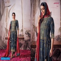 Jay Vijay Rangde Wholesale Pure Moga Silk Jacquard With Work Salwar Suits