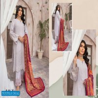 Johra Mahparah Wholesale Leather Patch Slub With Digital Printed Wool Shawl