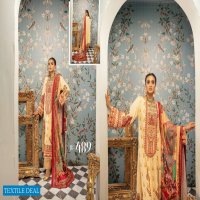 Johra Mahparah Wholesale Leather Patch Slub With Digital Printed Wool Shawl