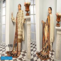 Johra Mahparah Wholesale Leather Patch Slub With Digital Printed Wool Shawl