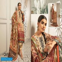 Johra Nysa Embroidery Digital Printed Peach Slub Leather With Digital Printed Wool Shawl