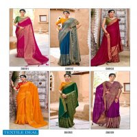 NAMRATA BY KASHVI CREATION CHIFFON BRASSO DESIGNER SAREES