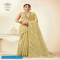 REVANTA CREATION SURAT ANUSHKA KORA SILK LEHARIYA ZARI SAREES