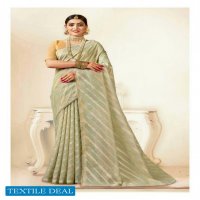 REVANTA CREATION SURAT ANUSHKA KORA SILK LEHARIYA ZARI SAREES