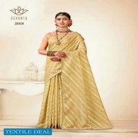 REVANTA CREATION SURAT ANUSHKA KORA SILK LEHARIYA ZARI SAREES