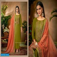 Salvi Sabyasachi Vol-2 Wholesale Green Silk With Work Dress Material