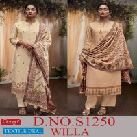 Ganga Willa S1250 Wholesale Pashmina With Embroidery Winter Dress