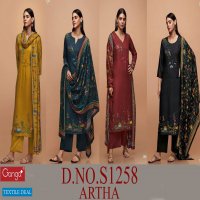 Ganga Artha S1258 Wholesale Pure Pashmina With Hand Work Dress