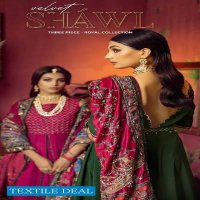 Gul Ahmed Noor E Chasham Velvet Shawl 2022 Original Pakistani Salwar Suits