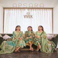 VIvek Apsara Wholesale Cotton Digital With Sleeves Embroidery Salwar Suits