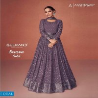 SEASON GOLD BY AASHIRWAD GEORGETTE READYMADE PARTY WEAR LONG DRESSES