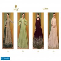 SAYURI DESIGNER ALIZEH GEORGETTE READYMADE LONG WEDDING SUIT