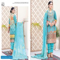 ZS Zoohra Embroidered Lawn With Bamber Dupatta Vol-1 Wholesale Original Pakistani Dress