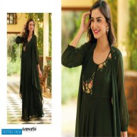 Zaveri Qalb Wholesale Long Fancy Gown With Dupatta Collection