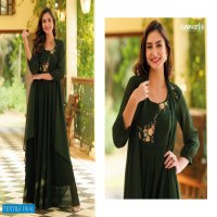 Zaveri Qalb Wholesale Long Fancy Gown With Dupatta Collection