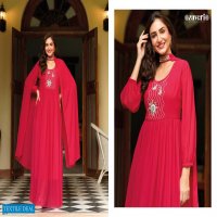 Zaveri Qalb Wholesale Long Fancy Gown With Dupatta Collection