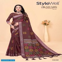 Stylewell Akshara Vol-1 And 2 Wholesale Digital Print With Linen Sarees