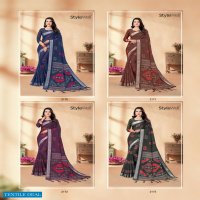 Stylewell Akshara Vol-1 And 2 Wholesale Digital Print With Linen Sarees