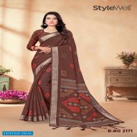 Stylewell Akshara Vol-1 And 2 Wholesale Digital Print With Linen Sarees