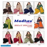 Madhav Ikkat Special Vol-1 Wholesale Pure Cotton Printed Dress Material