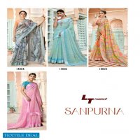 LT SAREE SANPURNA SONAKSHI PATTA INNOVATIVE LOOK SAREE CATALOG