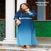Zaveri Fabelle Wholesale Georgette With Crushed And Hand Work With Inner Gowns